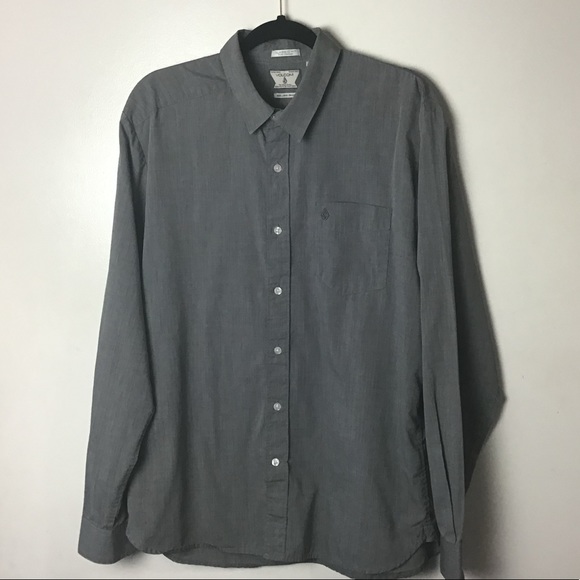 Volcom Other - Volcom classic fit gray long sleeve button up shirt. Large